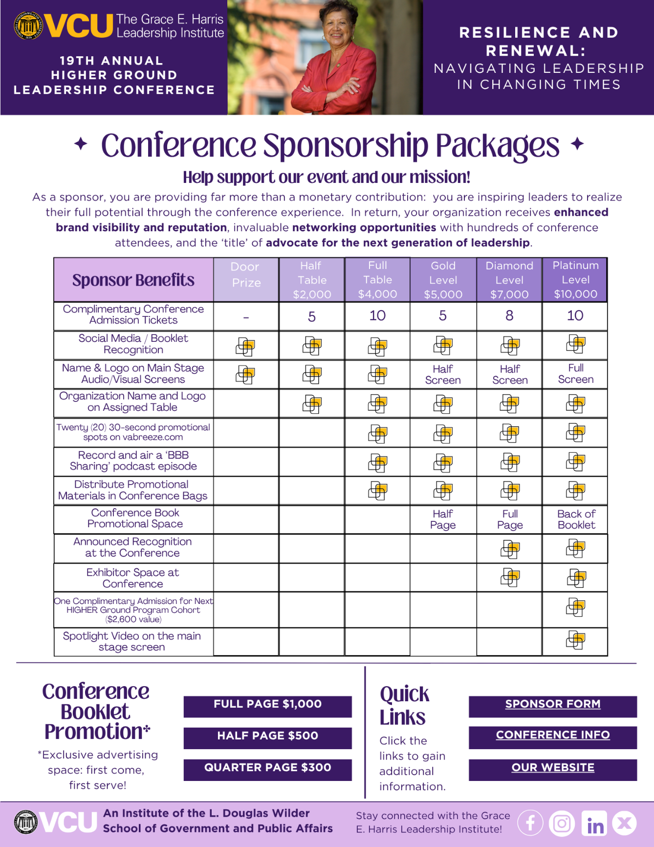 HIGHER Ground Conference Sponsorship Levels - Fall 2025